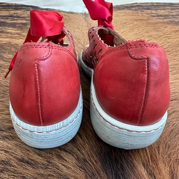 Portofino Red Leather Lace-up Sandals - Picture 6 of 10